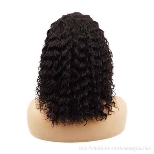 Cuticle aligned 28 30 32 inch transparent swiss 13*4 lace front human hair wig Hd Lace Wig Deep Wave brazilian hair